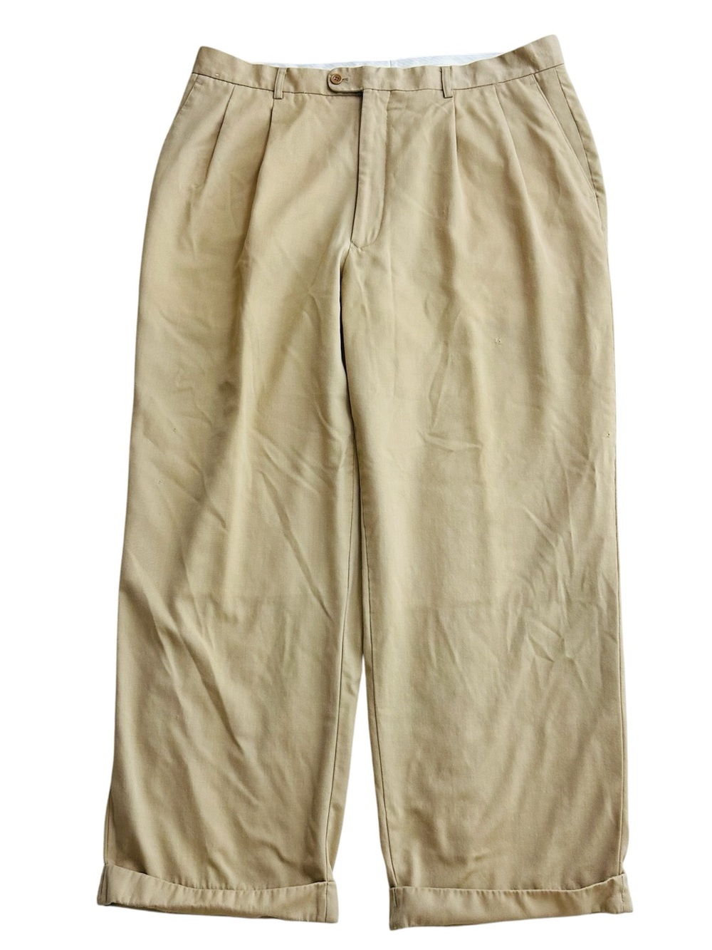 Miko Men’s Super Fine Wool Relax Fit Wide Leg Trousers Size 40